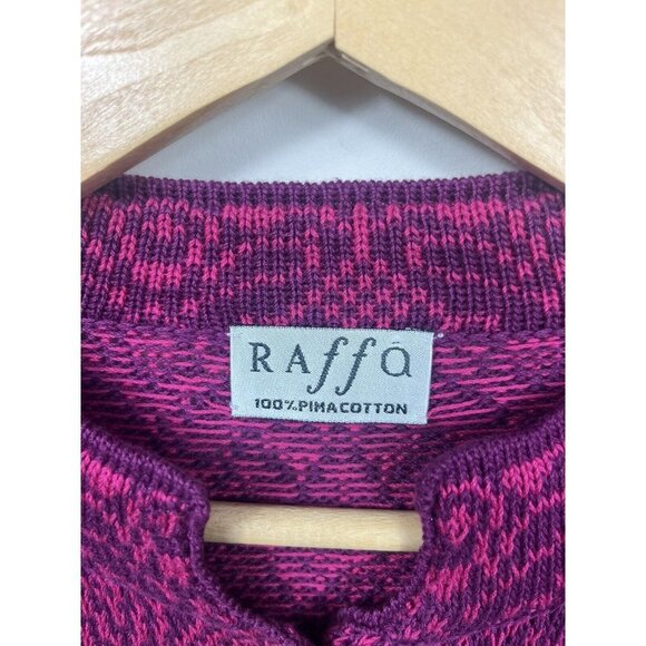 Raffa Womens Cardigan Sweater Size Small 100% Alpaca  Peruvian Pink Art To Wear - Picture 5 of 9